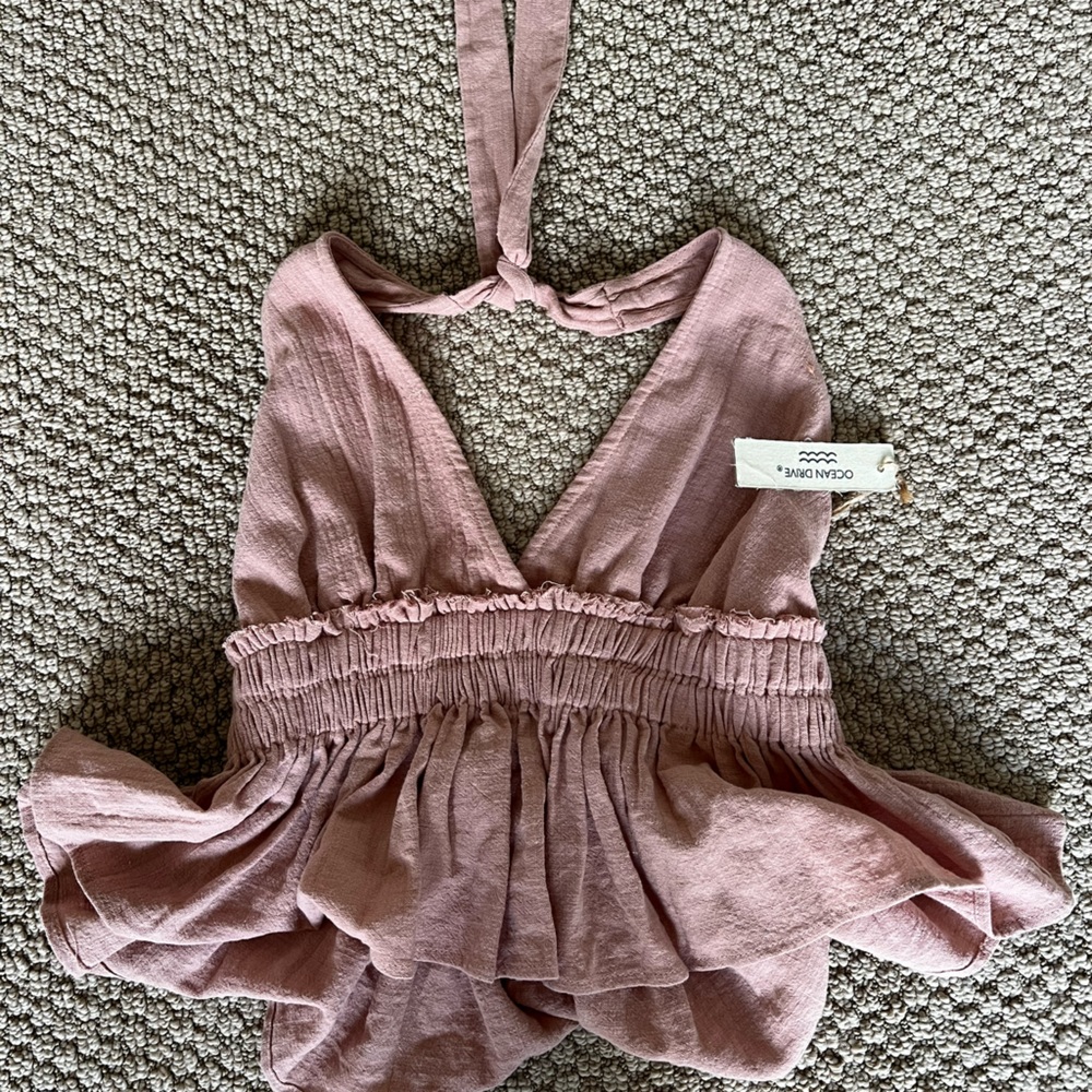 Pink Halter Tank Top | Size S | NEVER WORN W TAGS
